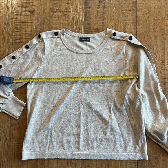 KARL LAGERFELD gold women's sweater size L new without tags - Picture 5 of 8